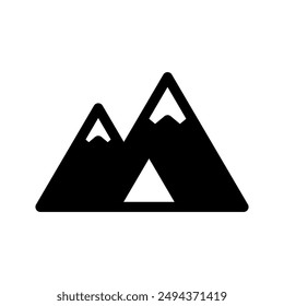 Snow Mountain Icon Vector Symbol Design Illustration