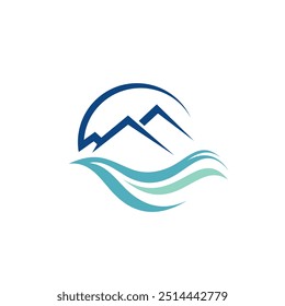 Snow Mountain logo, iceberg logo design