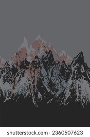 Snow mountain pattern materials can be used in printing and other aspects