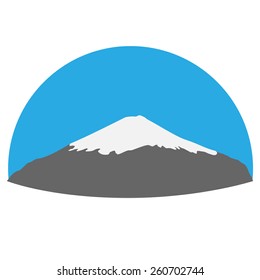 Snow mountain peak vector isolated, himalaya, alps, volcano fuji, mount fuji
