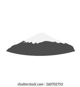 Snow mountain peak vector isolated, himalaya, alps, volcano fuji, mount fuji