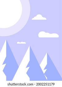 fondo de fondo de fondo del retrato de paisaje montañoso de nieve