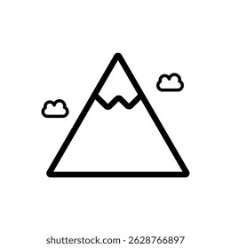 snow mountain vector illustration icon