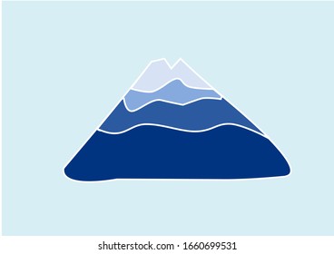 Schneeberg-Vektorillustration-Illustration.Winterhintergrund.