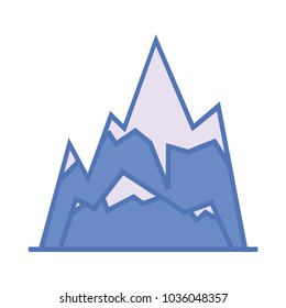 Snow mountains vector