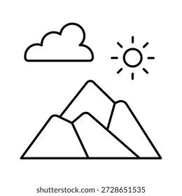Icono del Vector de las montañas de nieve que puede modificar o editar fácilmente


