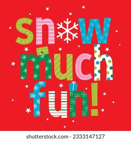 snow much fun greeting card design