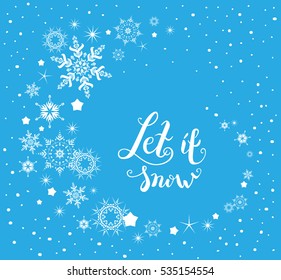 Snow nature lettering