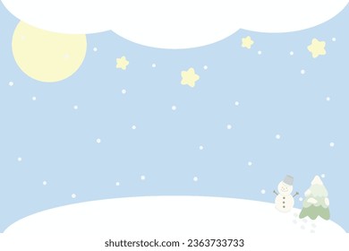 Snow night blue background, for decoration invitation and greetings