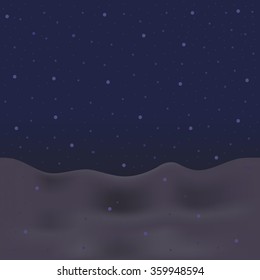 Snow night  illustration