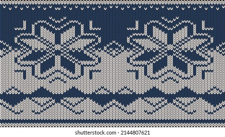 Snow nordic seamless Christmas pattern