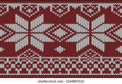 Snow nordic seamless Christmas pattern