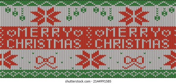 Snow nordic seamless Christmas pattern
