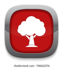snow with oak tree icon