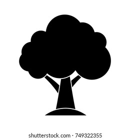 snow with oak tree icon