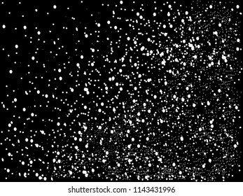 Snow on a black background. Abstract vector illustration