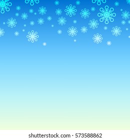 snow on blue abstract background vector