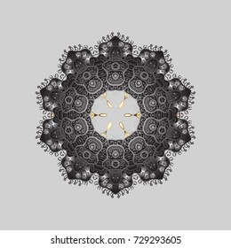 Snow on gray background. Abstract wallpaper, wrapping decoration. Snowflake simple. Symbol of winter, Merry Christmas holiday, Happy New Year celebration Vector illustration.