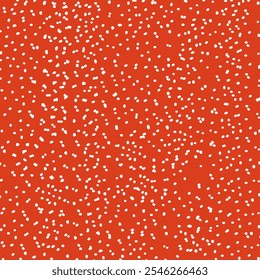Nieve en un fondo festivo rojo. patrón inconsútil brillante del invierno