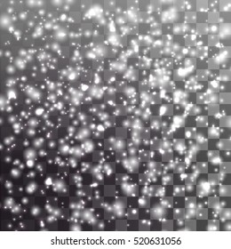 Snow on a transparent background