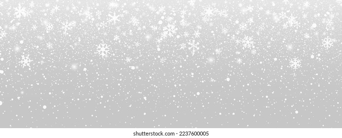 Snow overlay background. Snowflakes fall down illustration