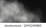 Snow overlay, cloud with snow particles, winter weather, snowstorm background. Vector illustration.