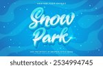 Snow Park 3D editable text effect template Suitable for Snow Style