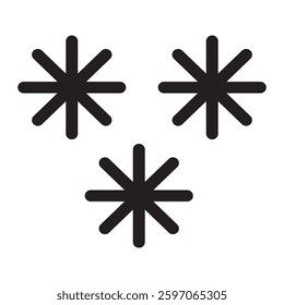 Snow particle icon with a delicate and frosty design, symbolizing winter, cold weather, and seasonal beauty. Ideal for snow, holidays, and nature themes.