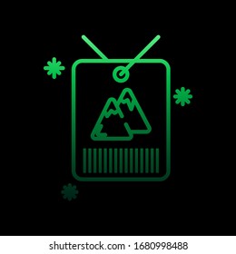 Snow pass badge nolan icon. Simple thin line, outline vector of winter icons for ui and ux, website or mobile application