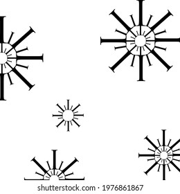 snow pattern formed with the letters I