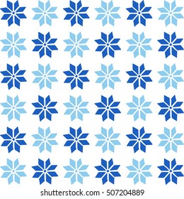 snow pattern snowflakes on the white background