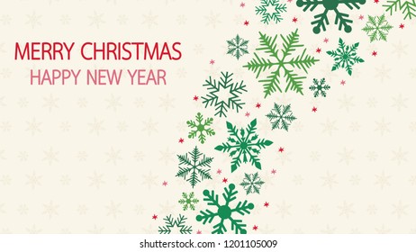 Snow pattern vector. Christmas day wallpaper.