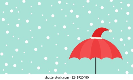 Snow pattern vector. free space for text. wallpaper. background. Christmas day and umbrella vector.