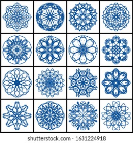 snow pattern - winter - design - mandala - decor.