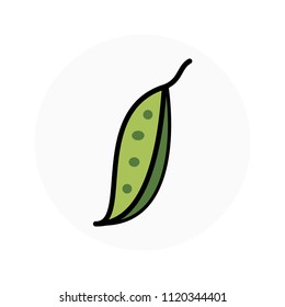 Snow pea icon collection. Vector illustration.