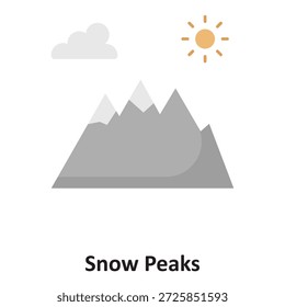ícone do Snow Peaks Vetor que pode facilmente modificar ou editar

