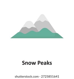 Icono de Vector de Snow Peaks que puede modificarse o editarse fácilmente

