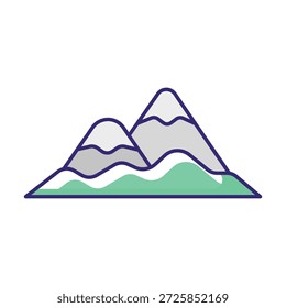 ícone do Snow Peaks Vetor que pode facilmente modificar ou editar

