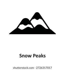 ícone do Snow Peaks Vetor que pode facilmente modificar ou editar

