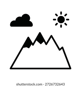 ícone do Snow Peaks Vetor que pode facilmente modificar ou editar


