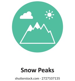 ícone do Snow Peaks Vetor que pode facilmente modificar ou editar

