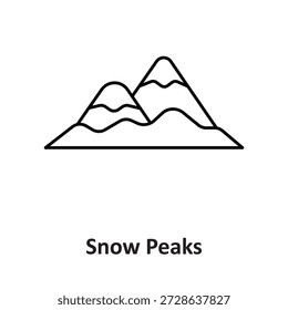 Icono de Vector de Snow Peaks que puede modificarse o editarse fácilmente

