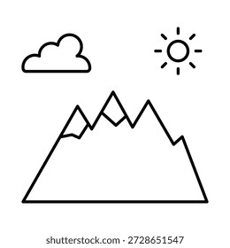 ícone do Snow Peaks Vetor que pode facilmente modificar ou editar

