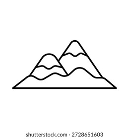 Icono de Vector de Snow Peaks que puede modificarse o editarse fácilmente

