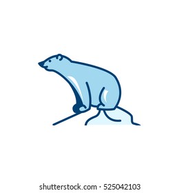 Snow Polar Bear Logo Design Template