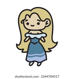 Snow Princess Doodle Illustration - 05
