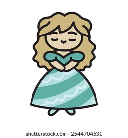 Princesa da neve Doodle Ilustração - 07