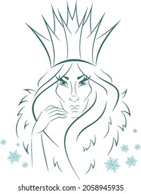 the snow queen in the crown