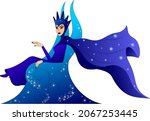the snow queen sits on the throne
