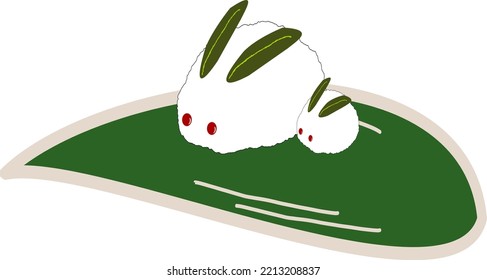 Snow Rabbit On A Leaf